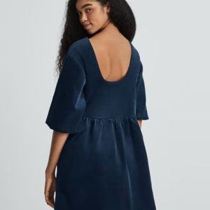Everlane black corduroy mini dress
